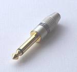 cnpb5sb - 6.3mm mono pro gold plug (black)