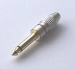cnpb5sr - 6.3mm mono pro gold plug (red)