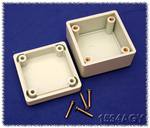 en1594asgy - 55x55x28 styrene enclosure grey